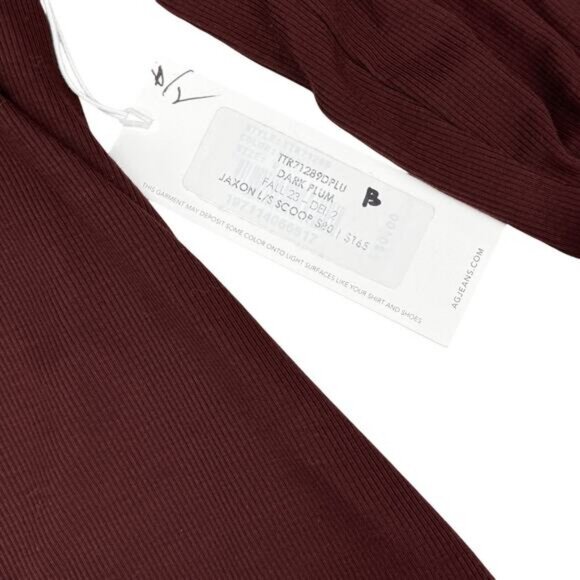AG Adriano Goldschmied Jaxon Long Sleeve In Dark Plum Size Small - Picture 5 of 7